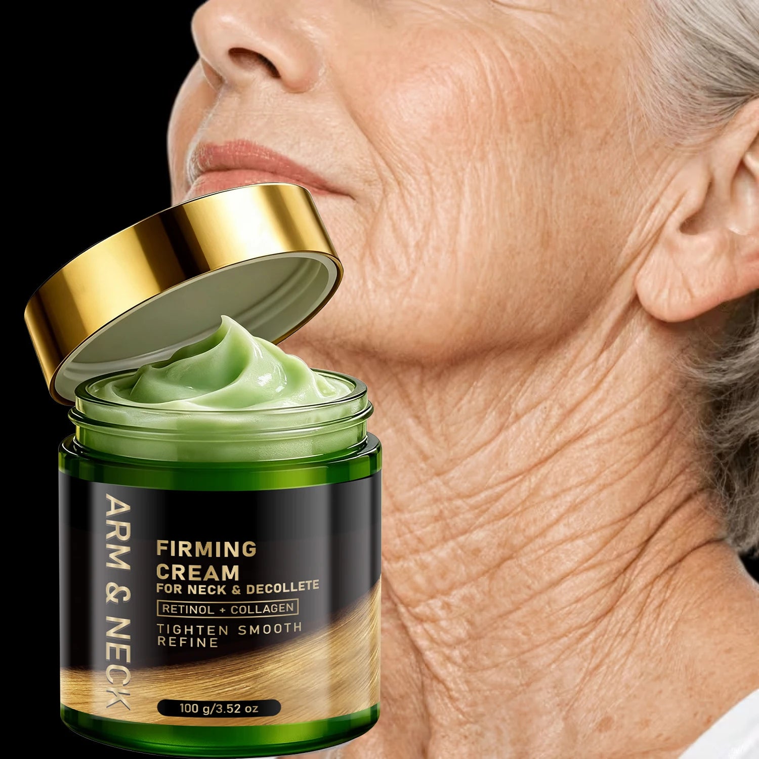 Bee Venom Retinol Collagen Firming Cream, Hydrating Tightening Treatment for Neck & Decollete Qme