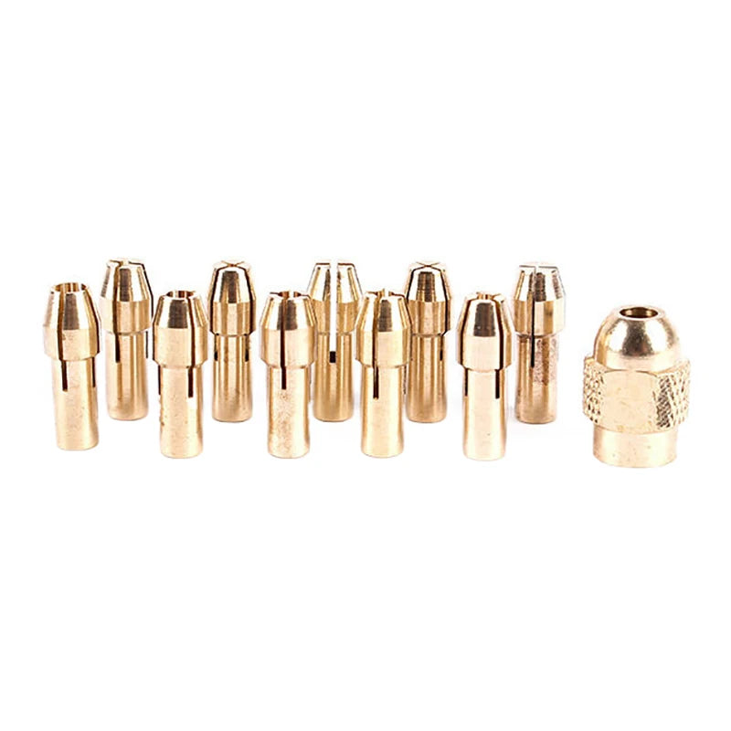 Lot Mini Drill Brass Collet Chuck Rotary Tool 0 5- Nut Accessories Qme