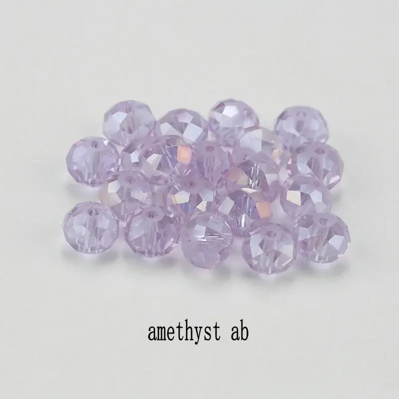 4mm glass beads plated Color faceted round crystal beads Jewelry beads for bracelet necklace Jewelry making DIY 150pcs Qme