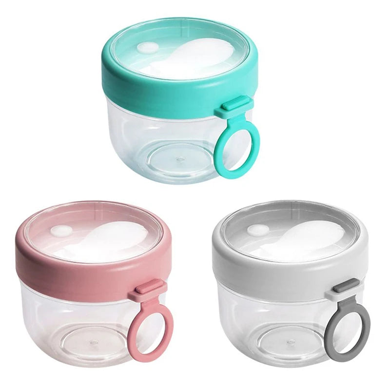 Spoon Meal Prep Containers Reusable Overnight Oats Jar Container Qme