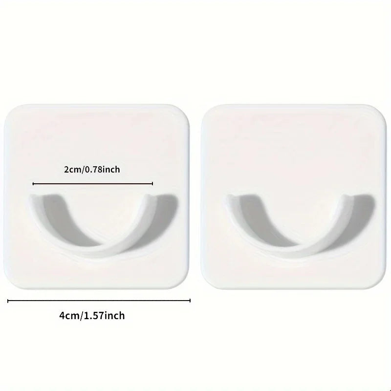 2pcs/set, Punch-free Wall Hook, Door Decoration Key Rack, Punch-free Wall Hook, Adhesive Strong Load-bearing Door Rear Hook Qme