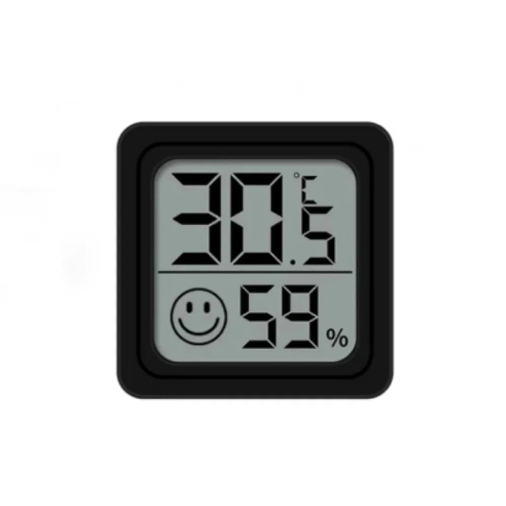 Multi-scene Mini LCD Digital Thermometer Hygrometer Temperature Humidity Meter Sensor Gauge Automatic Monitoring Weather Station Qme black