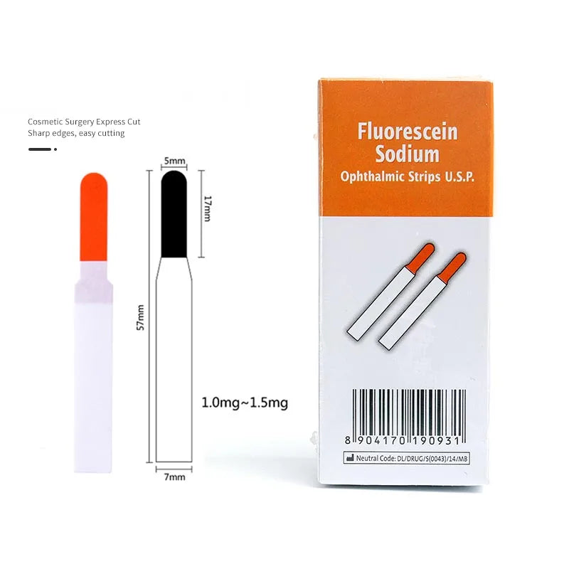 Tear Secretion Test Strips Sodium Fluorescein Artificial Filter Qme Silver