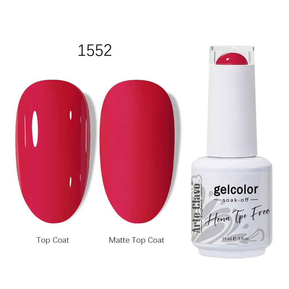 Arte Clavo Red Series Gel HEMA TPO Nail Polish Winter Dark Art Qme 1552