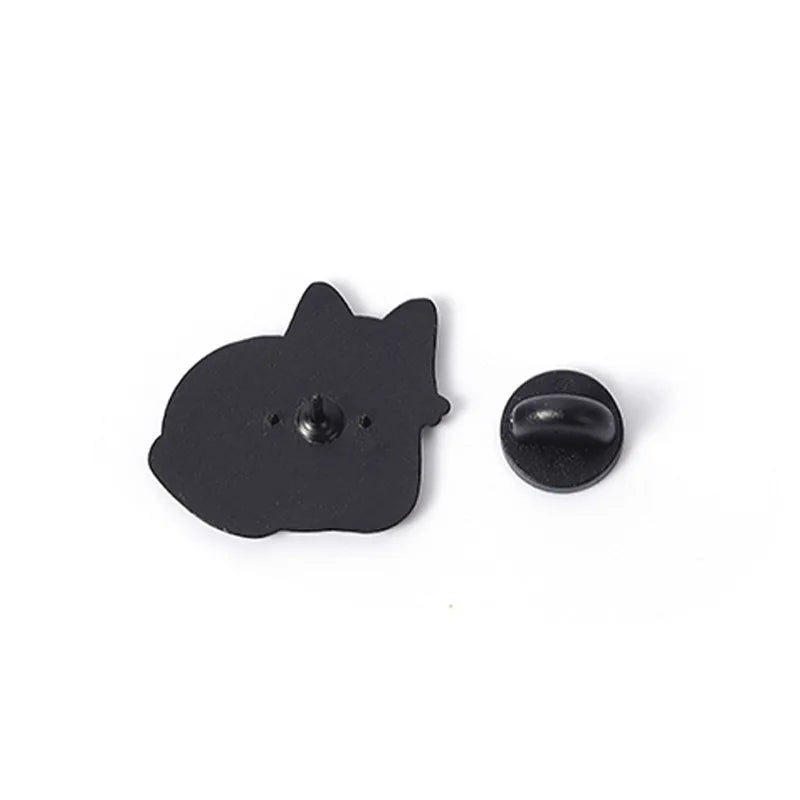 Cute Kitten Metal Enamel Brooch Cartoon Cat Lapel Pin Badge Decor for Clothes Hat Bag Fashion Jewelry Pet Lover Birthday Gift Qme