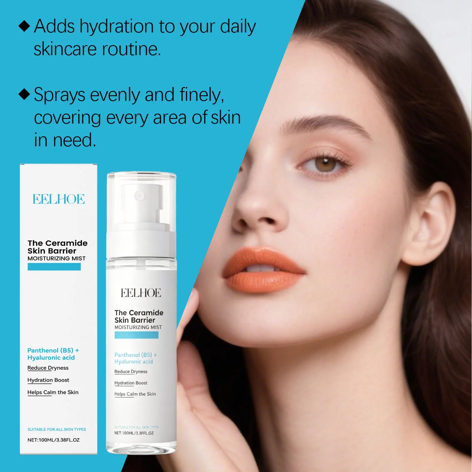 Hyaluronic Acid Hydrating Face Mist Oil Control Minimizes Pores Tightens Skin Soothes Lifting Brightening Refreshing Toner Spray Qme