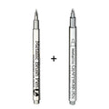 Gold Silver Metallic Marker Pen Waterproof Permanent Paint Marker Pen for Rock, Mug, Ceramic, Glass DIY Painting Supplies Qme Mix-Silver (2pcs)