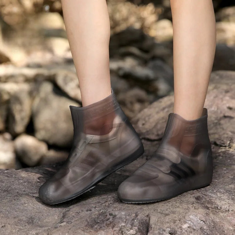 Waterproof Silicone Shoe Cover Rain Boots Non-slip Shoes Protector Qme