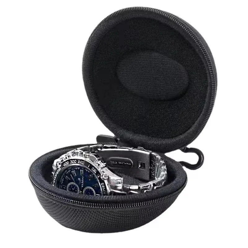 Portable EVA Single Watch Travel Case Watch Storage Organizer Box Watch Holder Waterproof for Smartwatches Zippered Container Qme