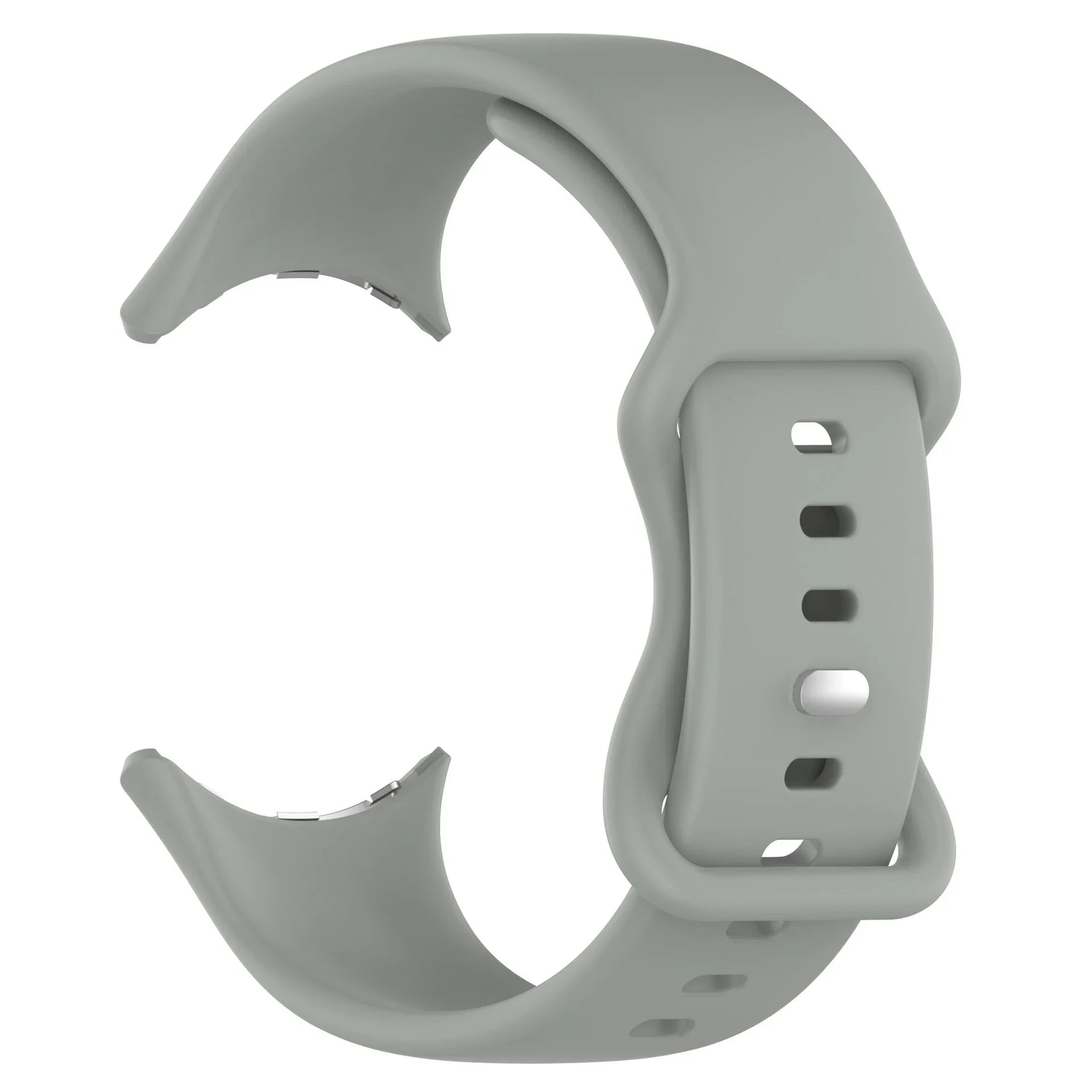 Silicone Strap for Google Pixel Watch 3 41 45mm Butterfly Buckle Sport Bracelet Correa for Google Pixel 2 1 Watch Accessories Qme Gray Pixel Watch 3 45mm