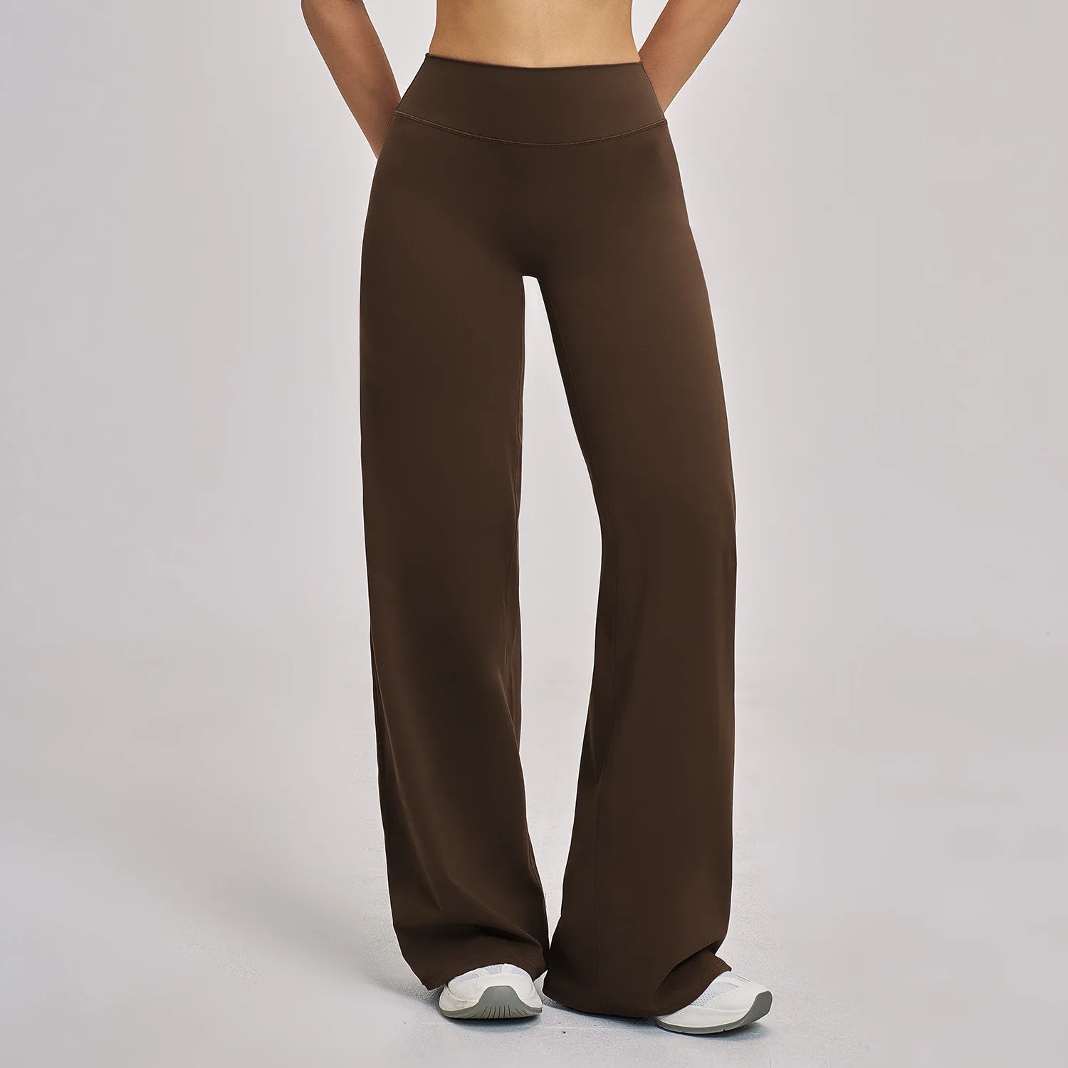A New Autumn Winter High Waist Wide Leg Sports Pants, Naked Hip Lifting Loose Fitness Sweatpants For Outdoor Daily Leisure Qme Black Coffee S