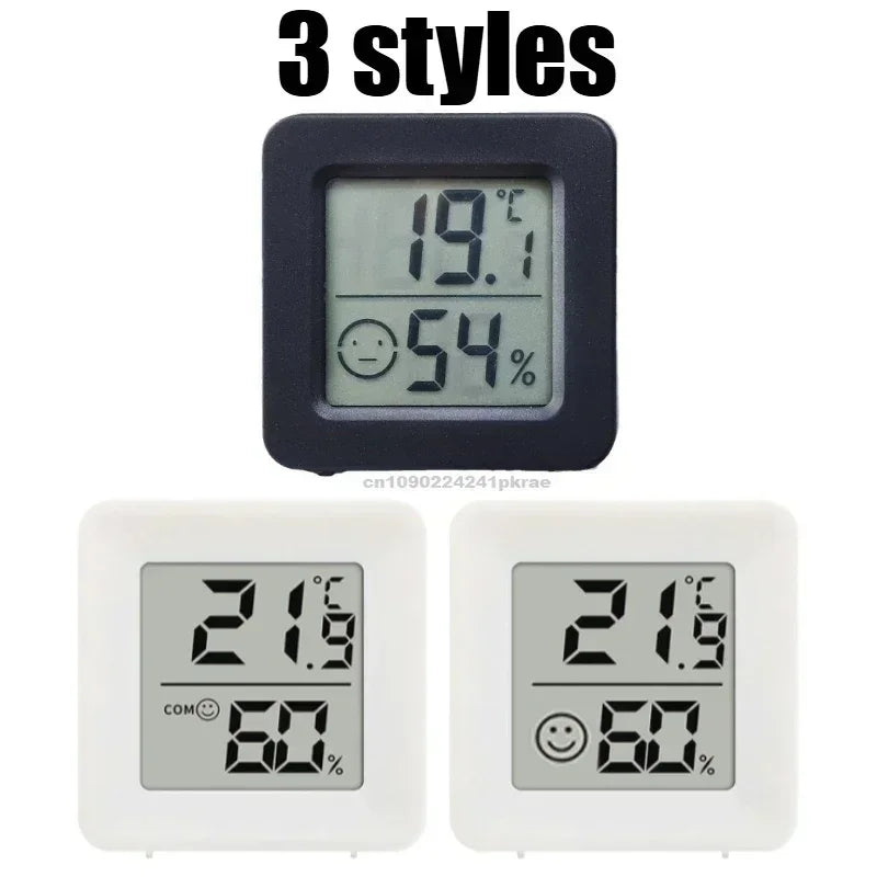 Mini Electronic Temperature and Humidity Meter Car Thermometer with Smiling Face Display Refrigerator Thermometer Qme
