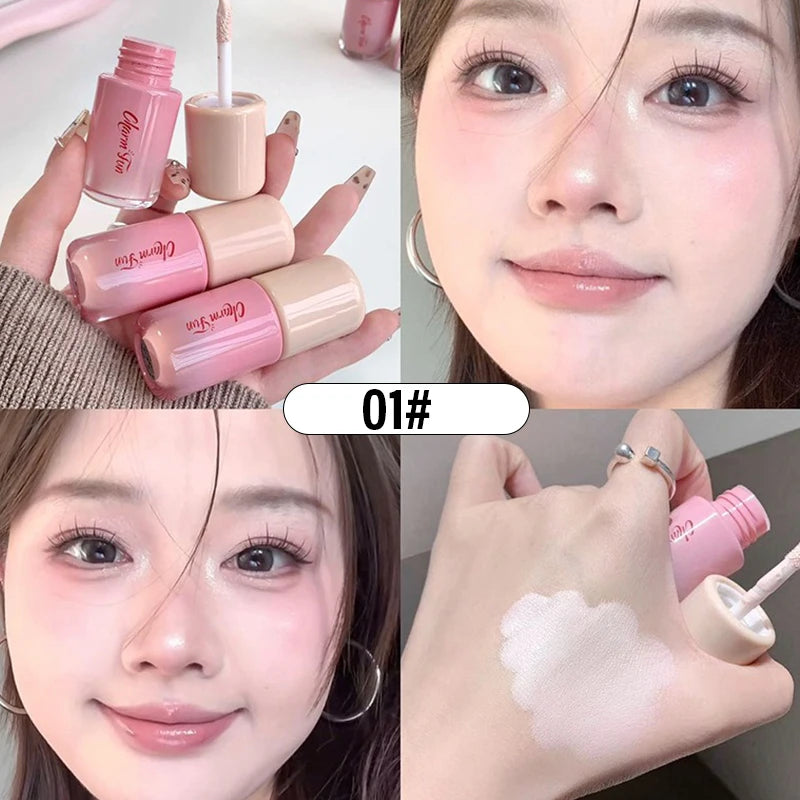 6Colors Pink Brightening Liquid Concealer Pearl White High Gloss Multi-Purpose Highlighting Moisturizing Cover dark circles/acne Qme 01