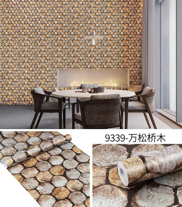 Waterproof Wood Vinyl Wallpaper Self Adhesive Wallpapers Doors Qme Style 33 10mx45cm