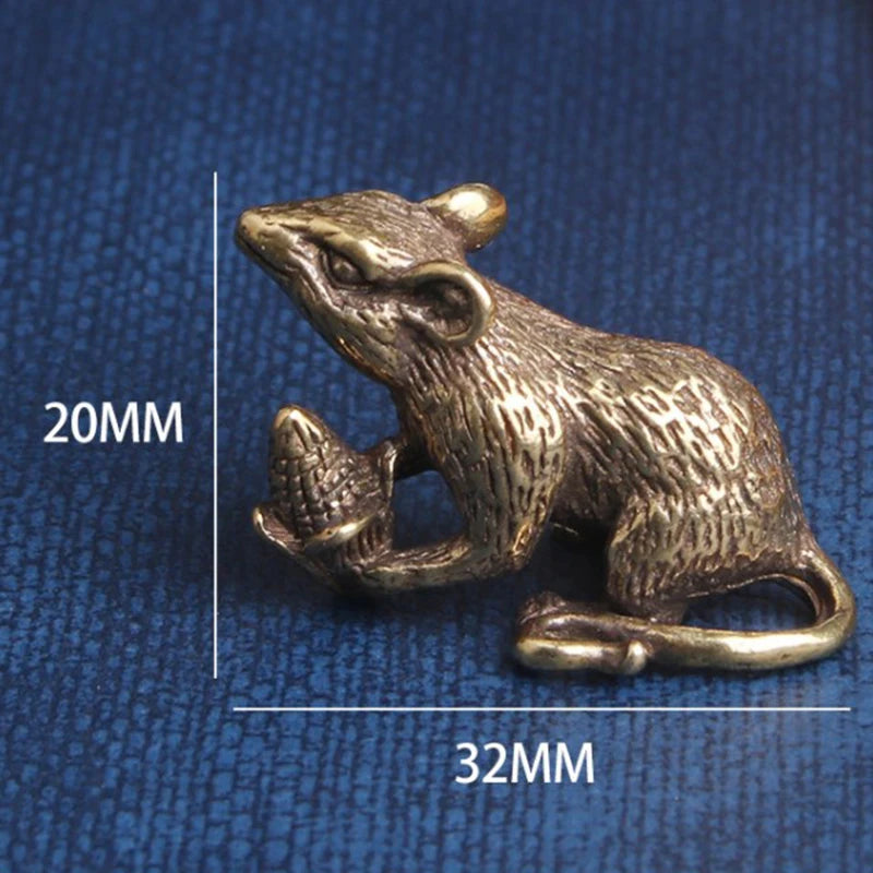 DIY Keyring Hanging Accessories Cute Rat Keychain Gifts Brass Animal Qme Default Title