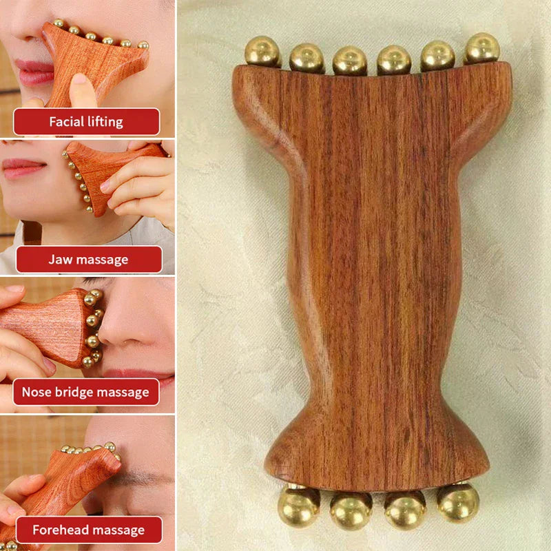 Reduce Puffiness Massager Face Lifting Tightening Traditional Brass Qme