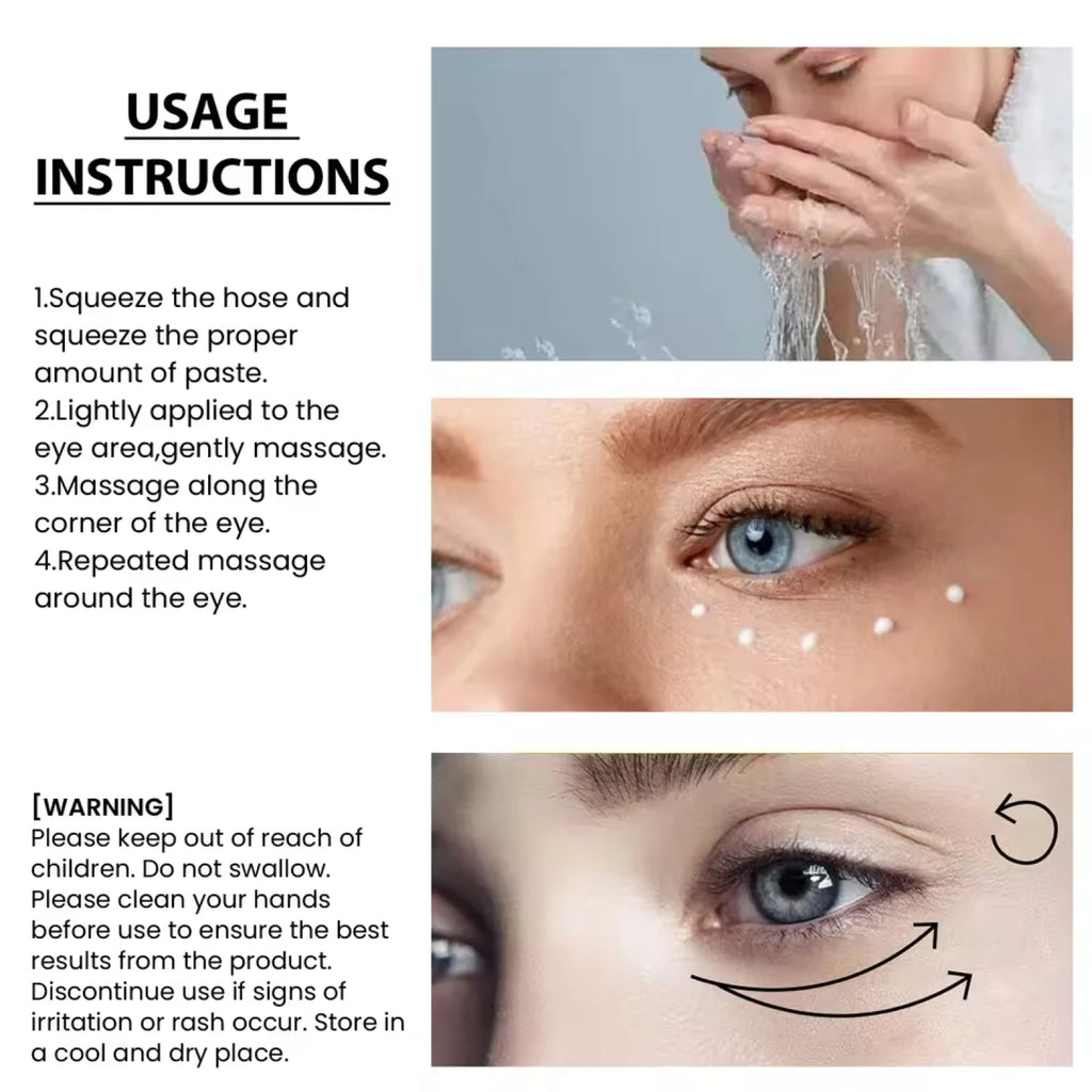 Bee Venom Tube Eye Cream, Lightweight Texture, Elegant Feel, Infuses Moisturizing Energy to the Skin Around the Eyes, Making the Eyes Appear Brighter, More Charming, and Radiant Qme