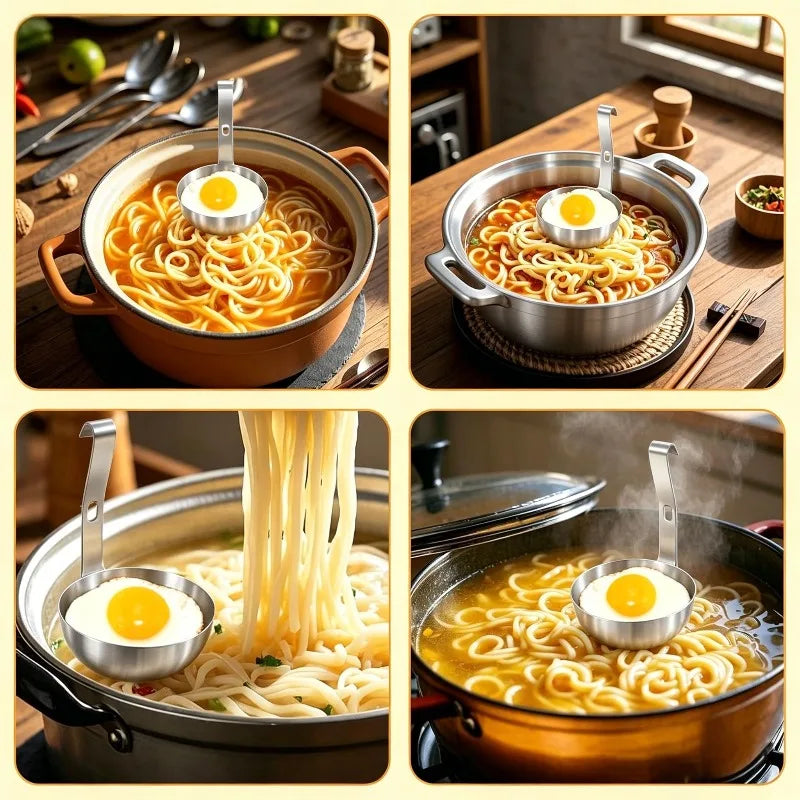Stainless Steel Non-stick Egg Bowl Boiling Heating Mold Poached Egg Pot Non-stick Steamer Round Non-stick Cup Egg Steame Qme