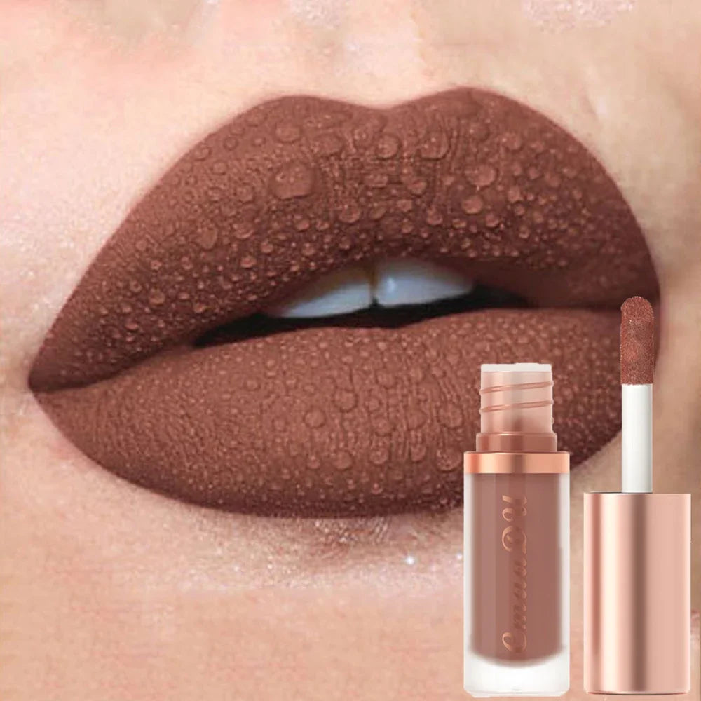 1pcs Waterproof Matte Velvet Lip Glaze Moisturizing Long Lasting Non-stick Cup Not Easy To Fade Lip Gloss Lipstick Makeup Qme