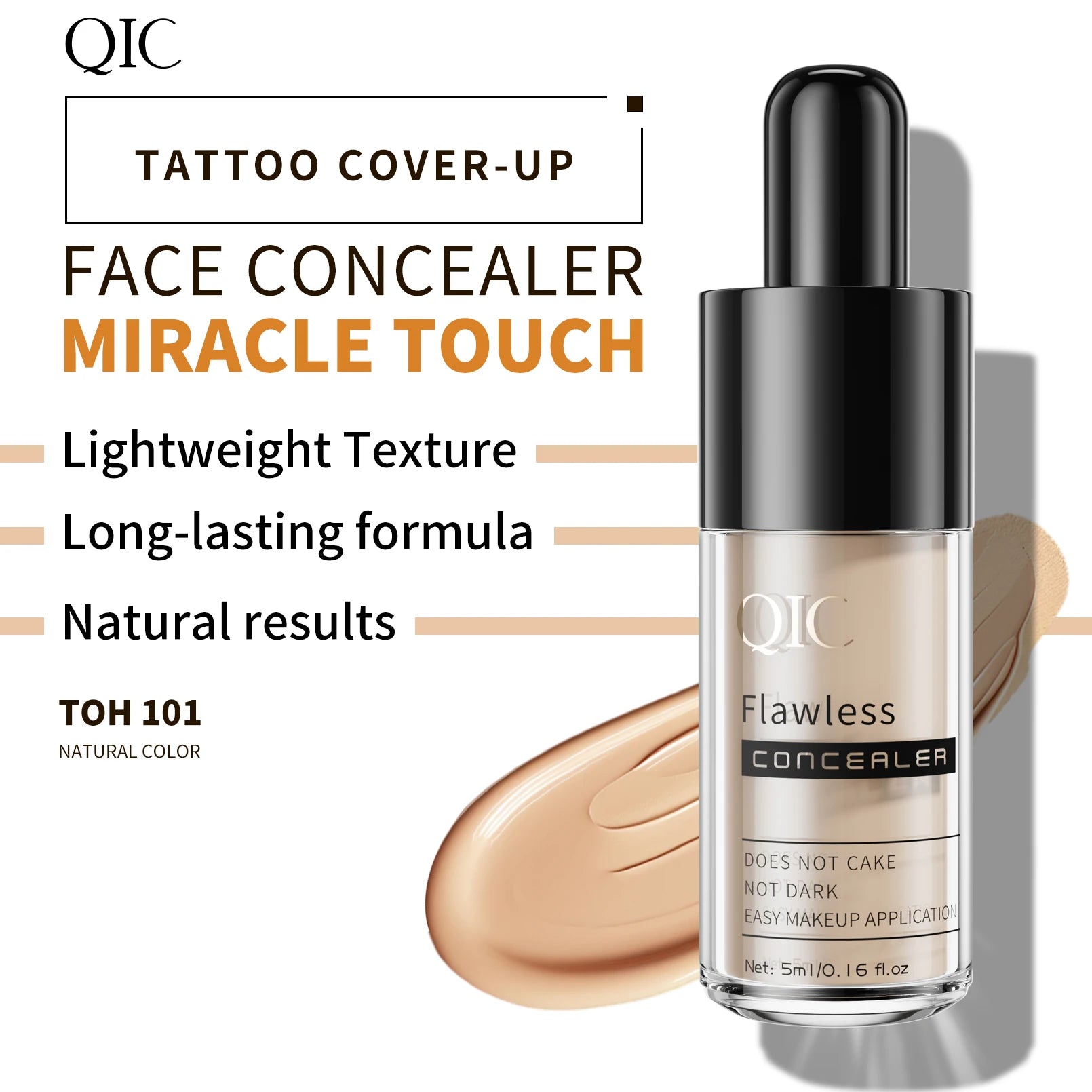 Full Coverage Hydrating Concealer Covers Blemishes Dark Circles Freckles Long Lasting Brightening Eye Contour Cream Qme