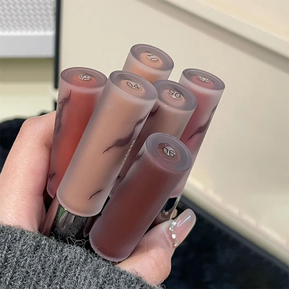 HERORANGE Lip Glaze Matte Velvet Fine Glitter Qme
