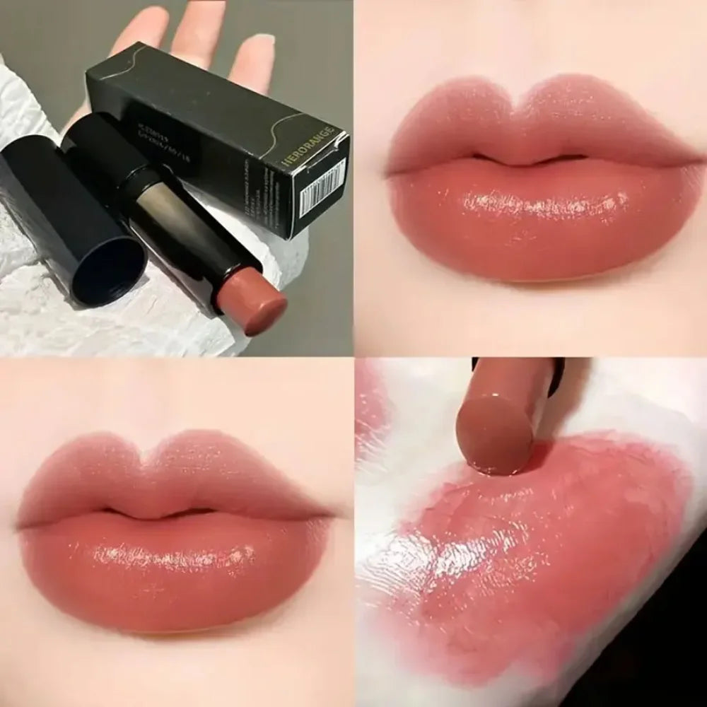 Glossy Mirror Lipstick Red Brown Shade Moisturizing Waterproof Qme