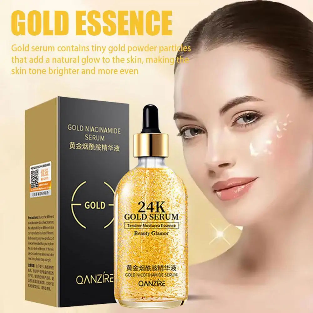 24K Gold Face Serum Moisturizer Day And Night Skin Care Nicotinamide Original Solution Hydrating And Moisturizing Facial Essence Qme