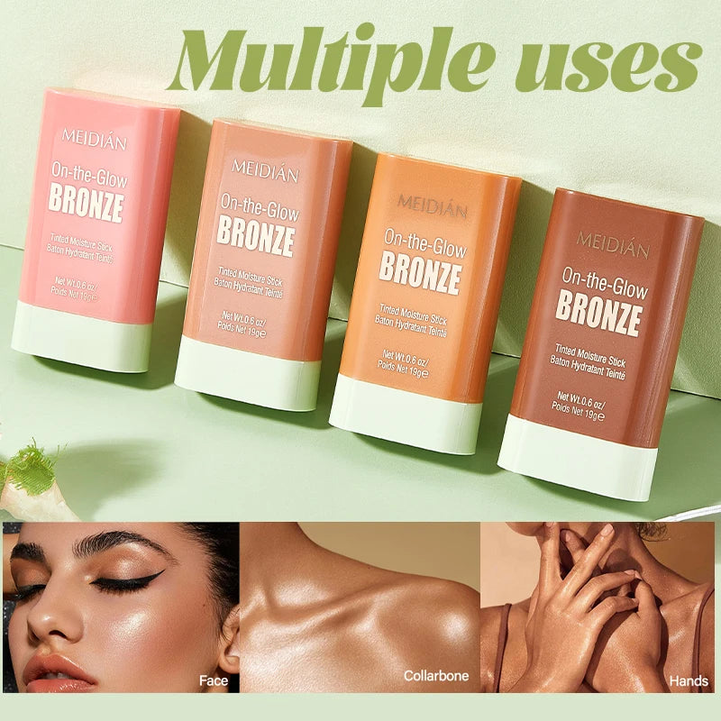 Durable Waterproof Powder Blusher Stick Vibrant Multi Options Rich Qme