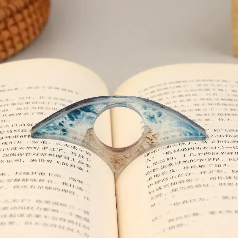 1 Multifunctional Ocean Beach Resin Book Page Holder Durable School Qme 01