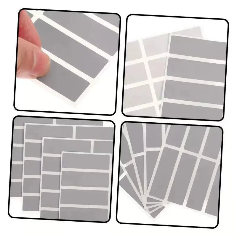 100pcs/ Pack (10 sheets) Rectangle Scratch Off Stickers Labels, 1.9 x 0.6 inch Qme