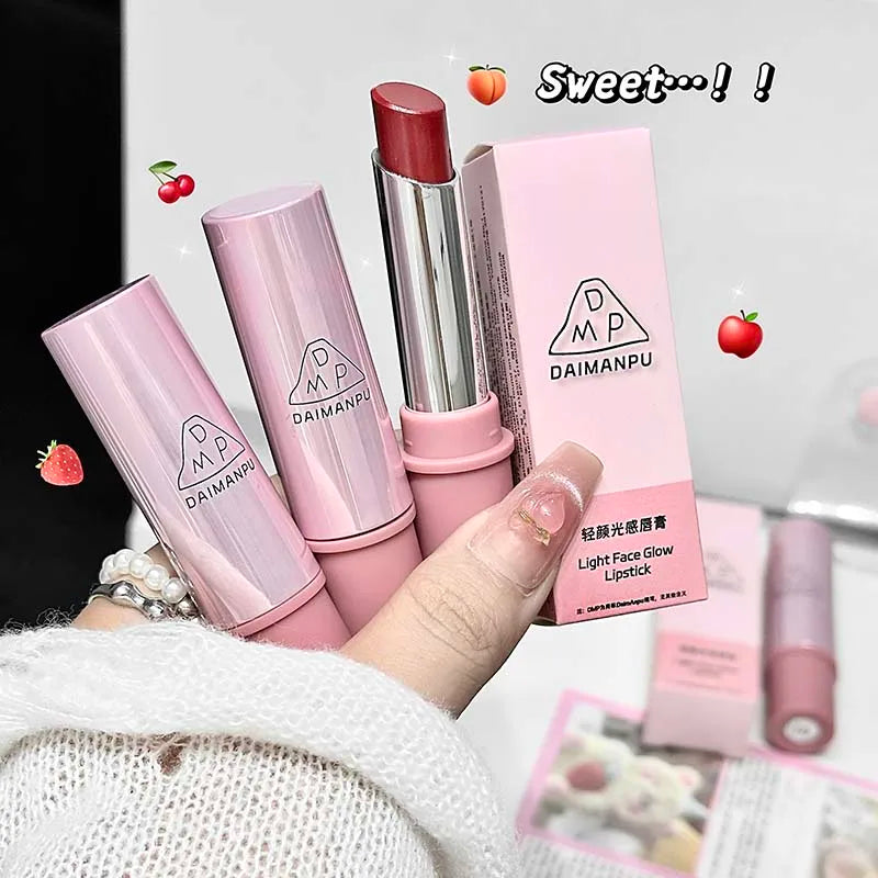 Hydrating Rose Brown Lipstick Waterproof Mirror Gloss Color Lip Balm Long-Lasting Wear Natural Shiny Finish Non-Drying Lip Care Qme