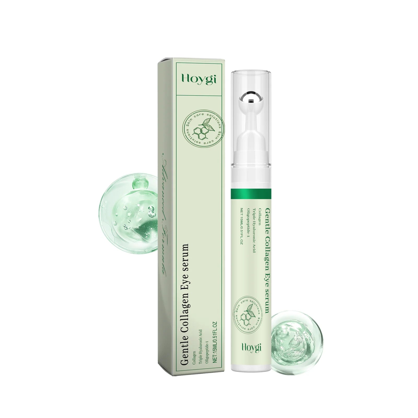 Collagen Eye Serum Cream Anti Dark Circles Eye Bags Eyes Puffy Repair Brightening Tighten Lifting Moisturizing Under Eye Roller Qme 15ml 2Pcs