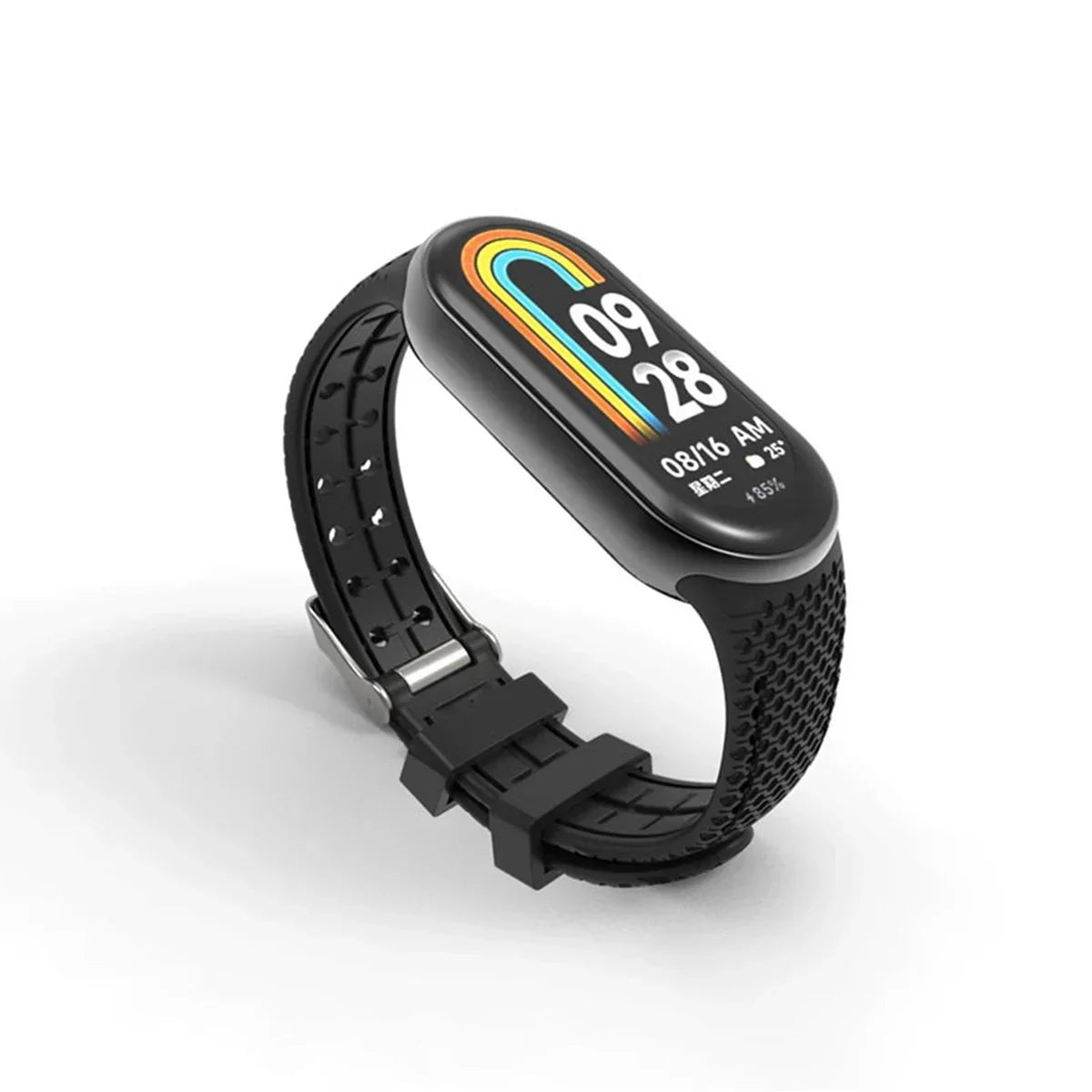 Silicone Strap For Mi Band 8 9 Bracelet Rubber Watchband Replacement Smartwatch Wrist Bracelet Correa For Xiaomi Mi Band 8 Strap Qme Black Mi Band 8