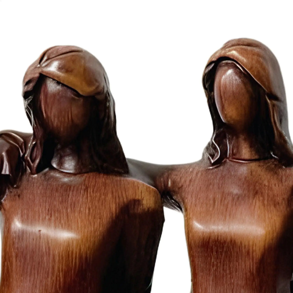 Sister Statues and Figurines Resin Sisters Ornament Sculptures Home Decor for Display Desk Bedside Workplace Living Room Qme