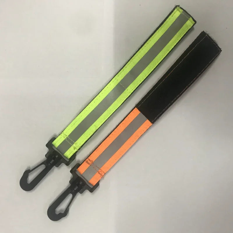 Heavy-Duty Reflective Clip Fluorescent Green Fire Work Glove Strap Rescue Turnout Gear Qme