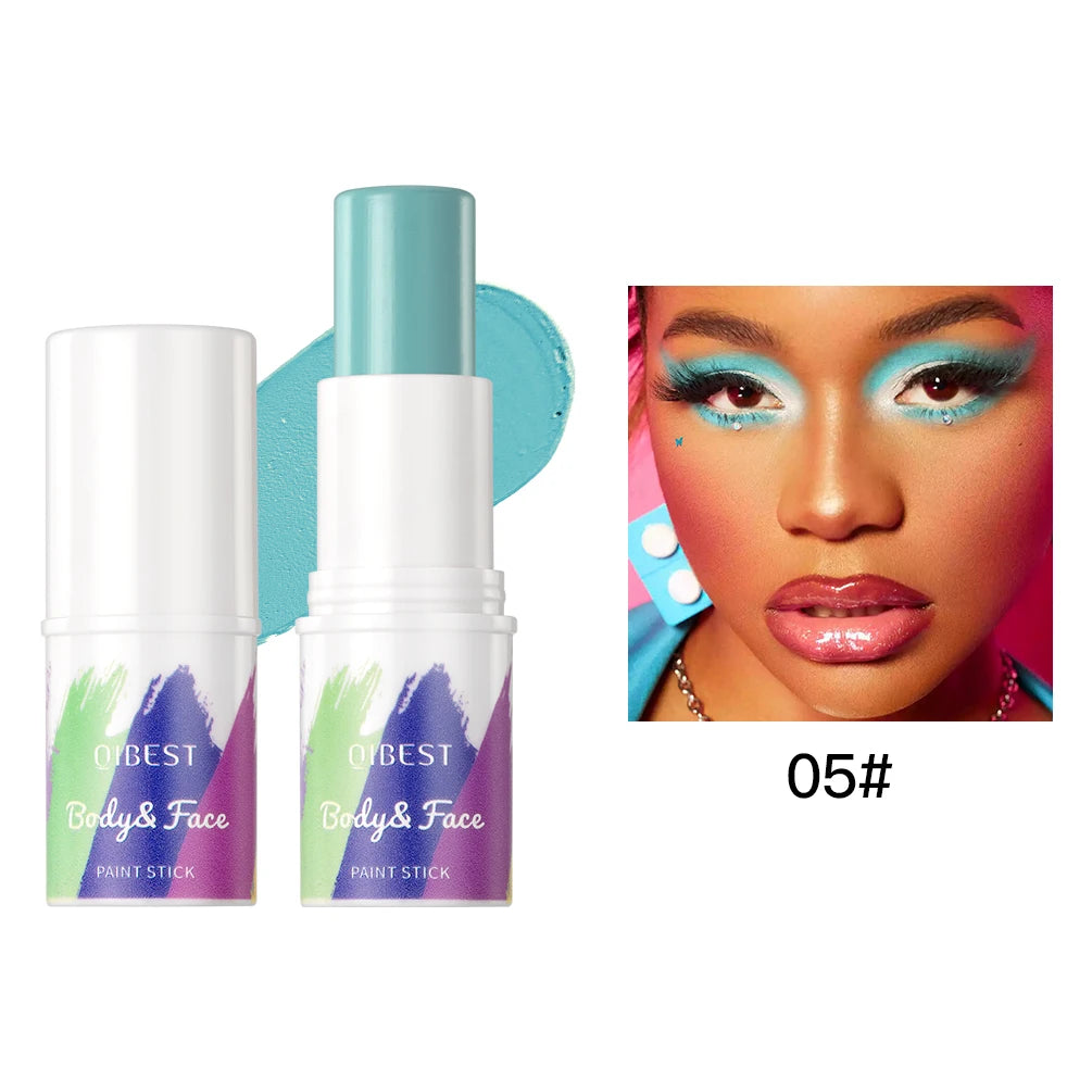 QIBEST Body Paint Stick Blendable Long-Lasting Colourful Eye Face Painting Sticks Pen Makeup Eyeliner Eyeshadow Cosmetics Qme 05