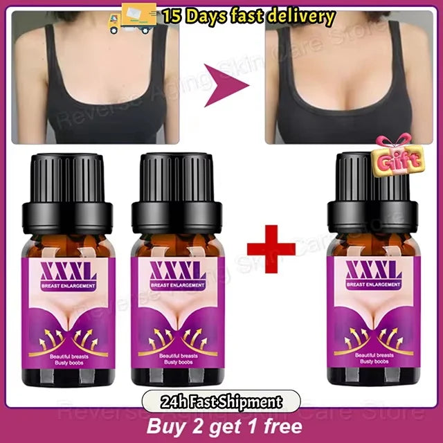 Breast Enlargement Essential Oil Frming Enhancement Breast Enlarge Big Bust Enlarging Bigger Chest Massage Prevents Sagging Care Qme 3pc