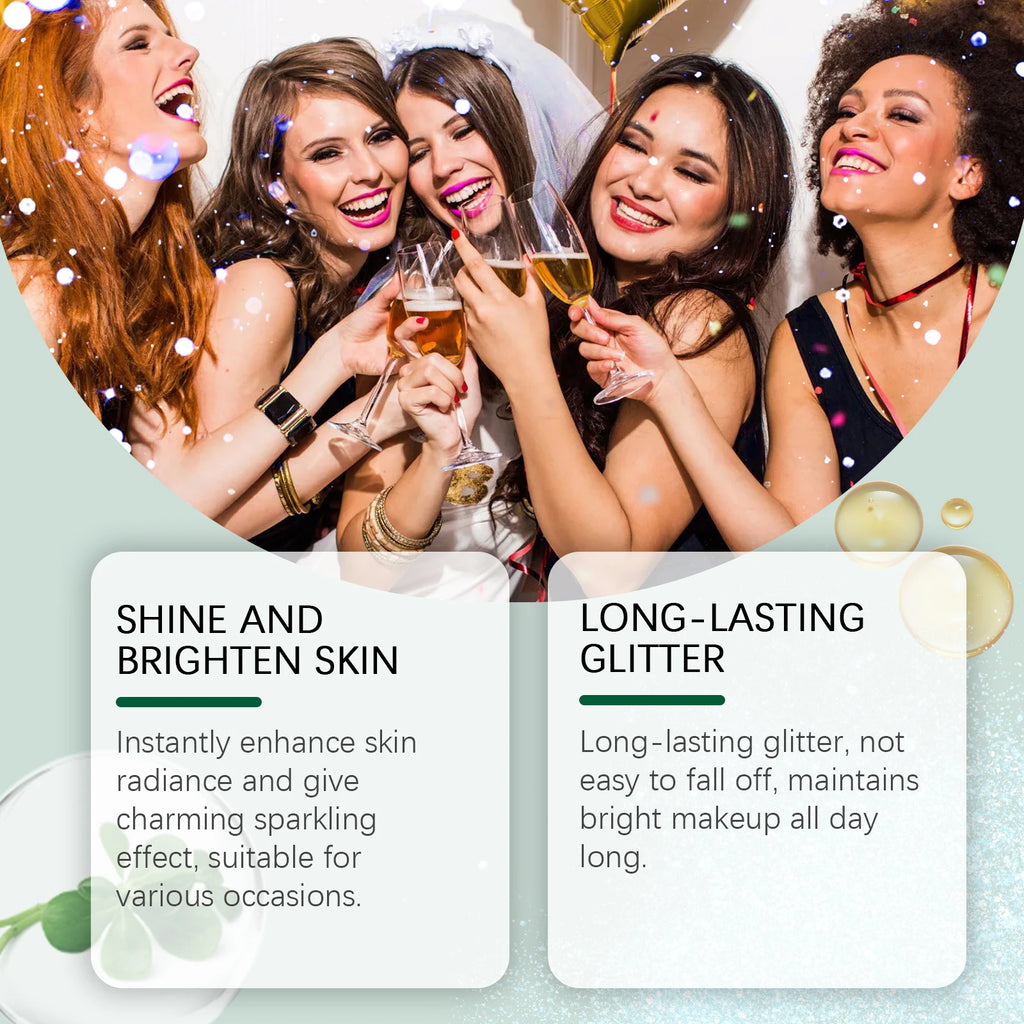 Shining Glitter Spray Fashion Highlighter Powder Spray for Hair Body Clothing Lasting Radiant Glow for Christmas Holiday Party Qme