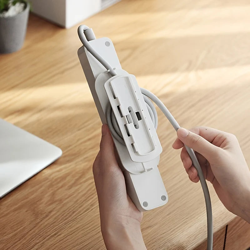 1pc Plug-in Holder, Wall Mounted Hole-Free Socket Router Row Holder, Household Plug-in Board Storage Organizer Qme