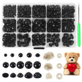 566PCS Safety Eyes and Noses Stuffed Crochet Eyes with Washers Craft Doll Eyes and Nose for Teddy Bear, Crochet Toy Jewelry DIY Qme 566pcs