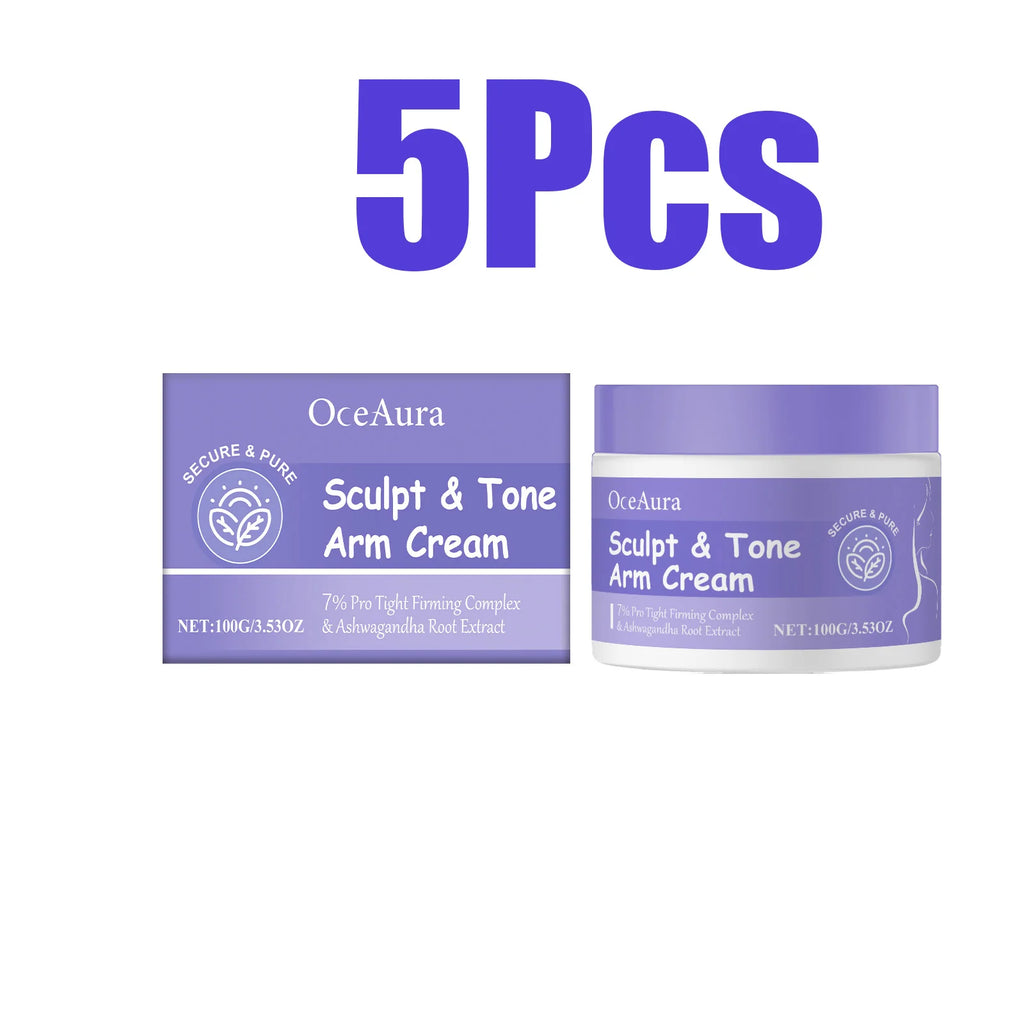 Sculpt & Tone Arm Firming Cream Remove Wrinkles Lifting Skin Anti Sagging Arm Massage Tightening Fast Shipping Body Care Cream Qme 5 x 100g Boxed