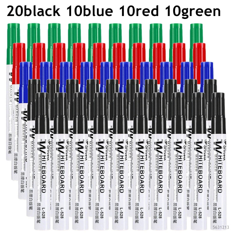 1-100Pcs Erasable Whiteboard Marker Pen Blackboard Marker Teaching Chalk for Glass Office School Stationery White Board Marker Qme 50Pcs Mixed Color A