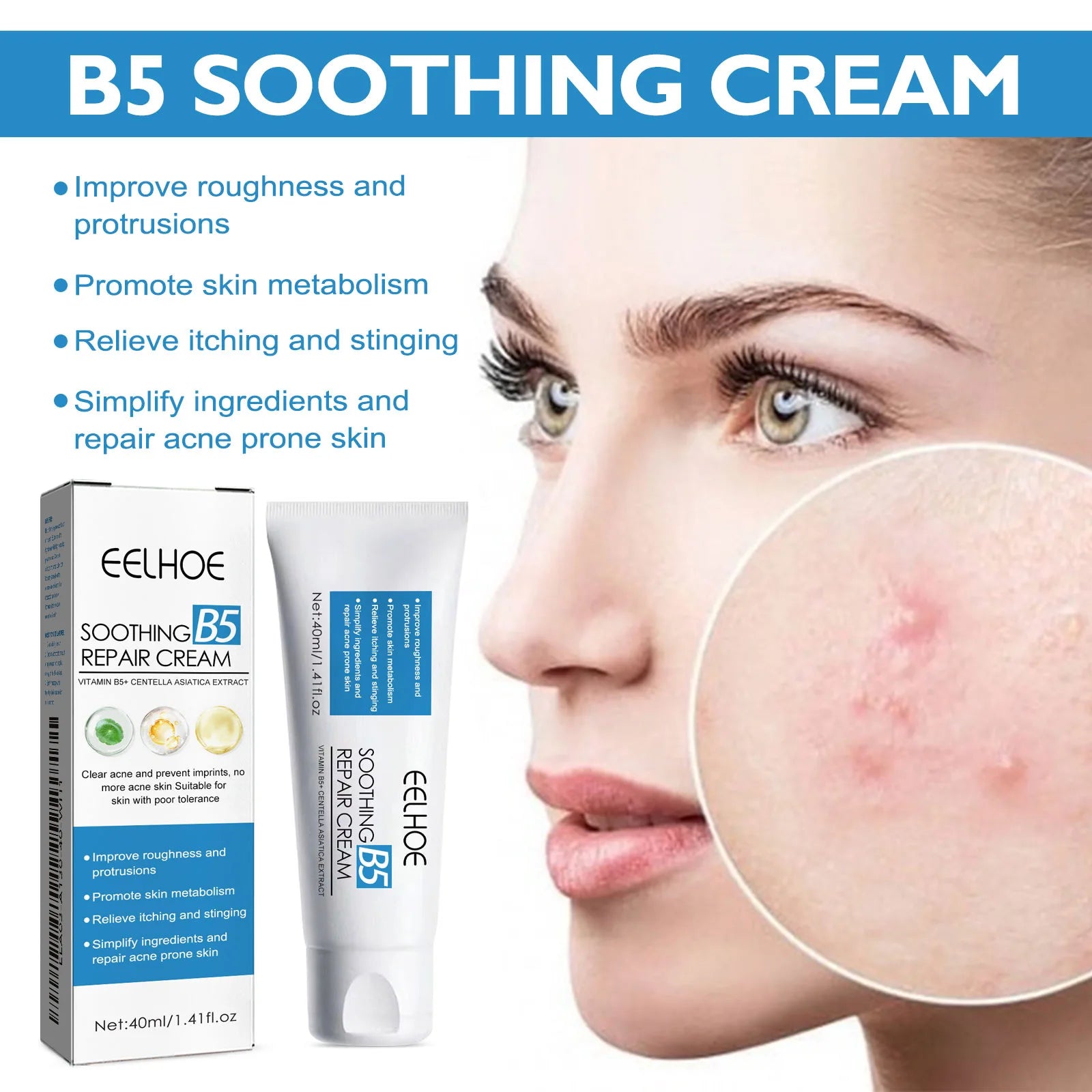 B5 Repair Cream Moisturizing Hydrating Soothing Dry Chapped Redness Skin Nourishes Hydrating Barrier Support Beauty Face Cream Qme