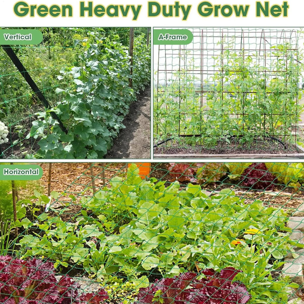 9strand Garden Plant Climbing Net for Flowers Tomato Fruits Vegetables Grapes polyester Trellis Netting 0.9m/1.8m/2.7m/3.6mX1.8M Qme
