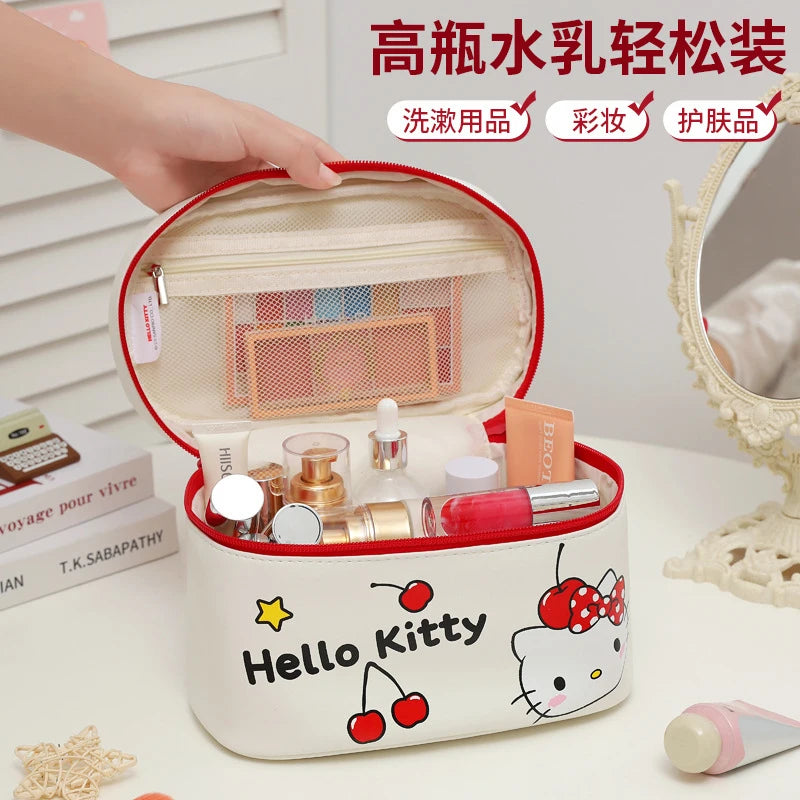 Hello Kitty Kuromi Cute Cartoon-Style Handbag Portable, Large-Capacity Toiletry and Skincare Storage Bag Toiletry Bag Qme