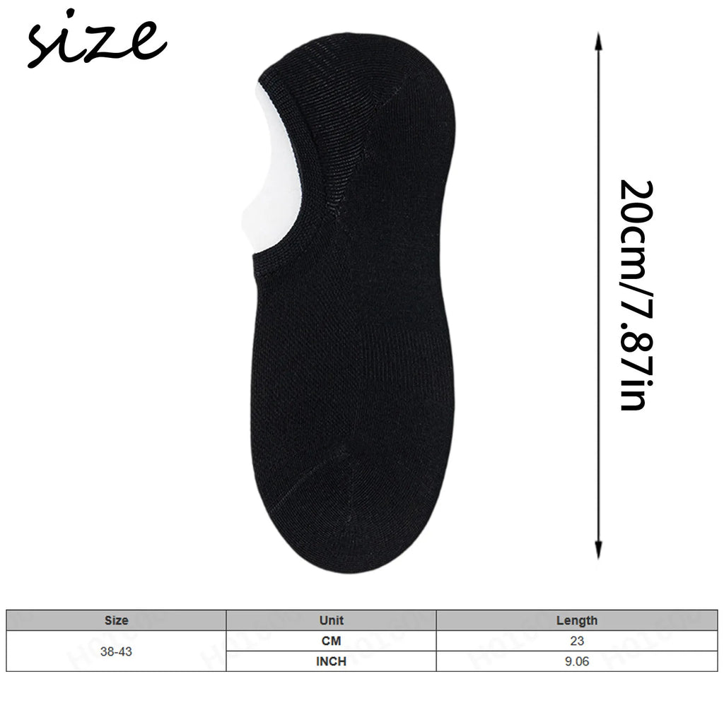 Men's Thin Mesh Boat Socks Non-slip Cotton sweat-absorbent and Odor-resistant Casual Low Cut Socke Sports Breathable Socks Qme