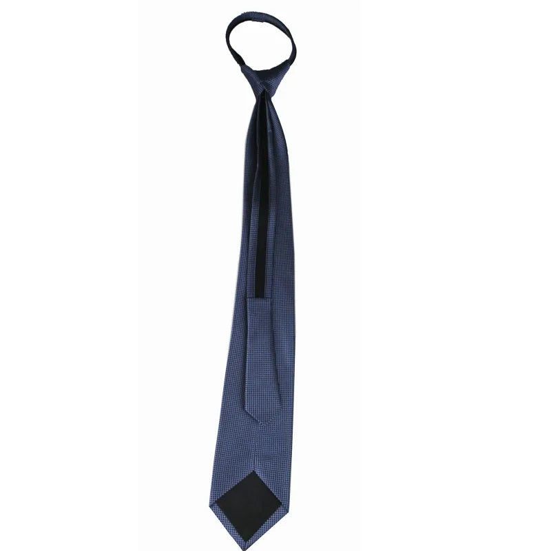 Zipper Tie Men Bridegroom Wedding Lazy Pre-tied Knoted Ties Stripe Qme