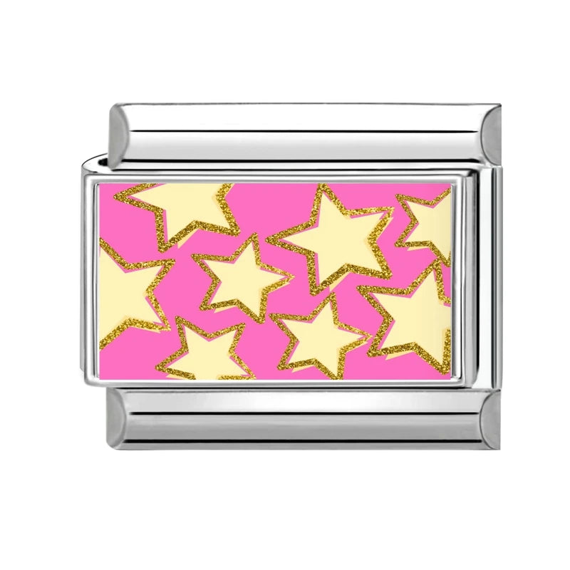 2026 Wholesale Fit Cute Pink Red Lip Yellow Stars Love Heart Italian