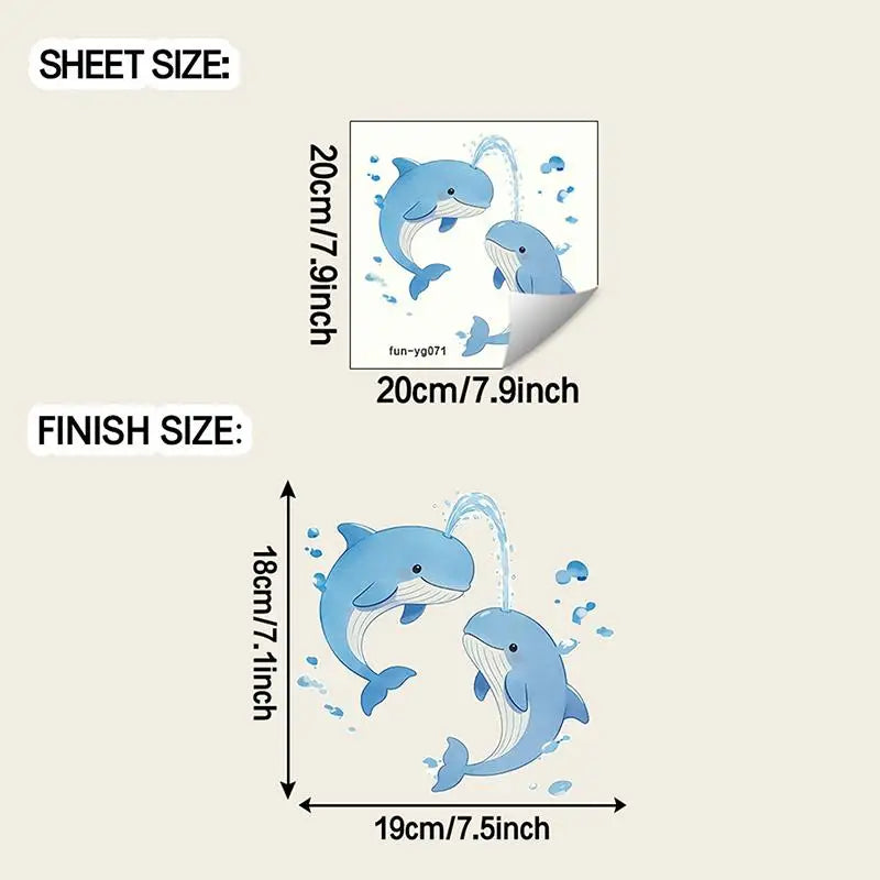 Glow-in-the-dark Decal Bathroom Wall Sticker Car Stickers Blue Qme A