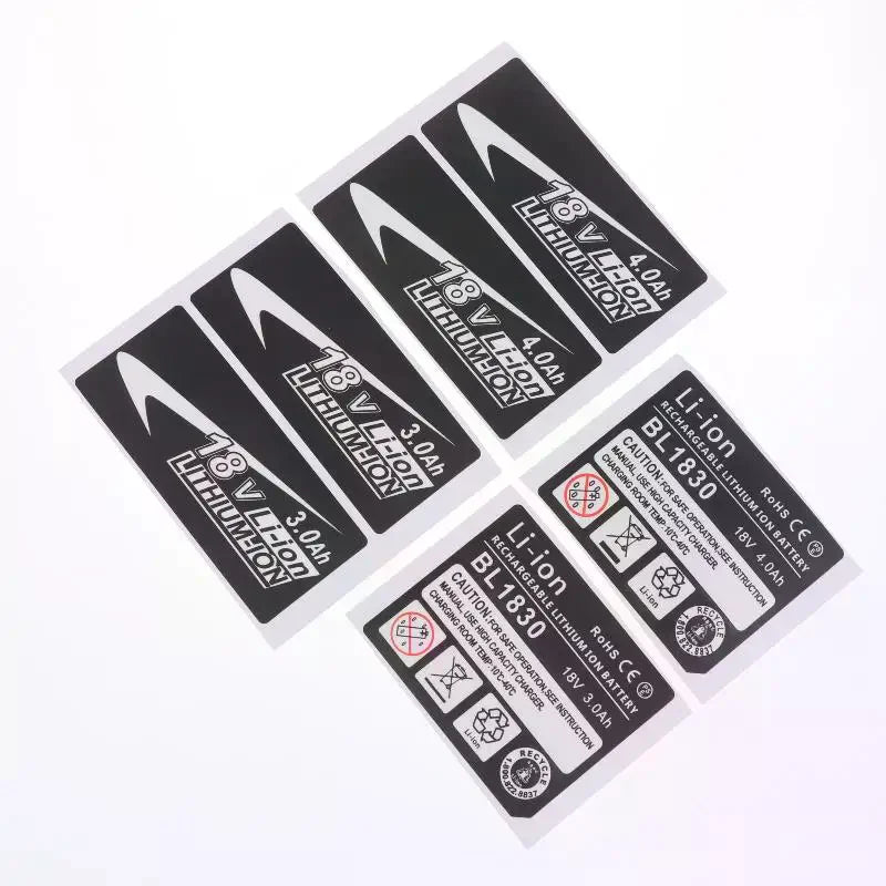 18V 3Ah 4Ah 5Ah 6Ah 9Ah BL1830 Li-ion Battery Label Stickers Capacity Qme